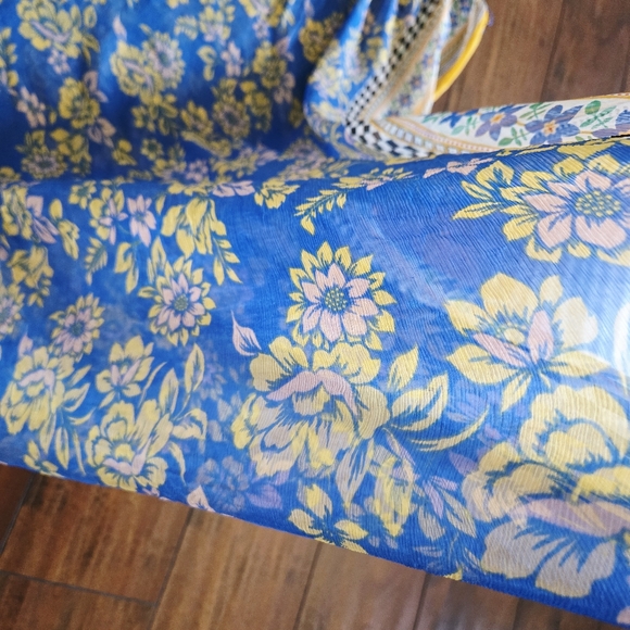 Printed Embroidered Top Kameez Dupatta Long Scarf 100% Cotton Causal Wear Dress - Picture 6 of 8